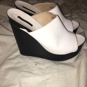 White platform sandals